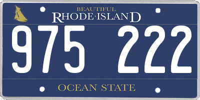 RI license plate 975222