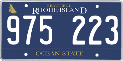 RI license plate 975223