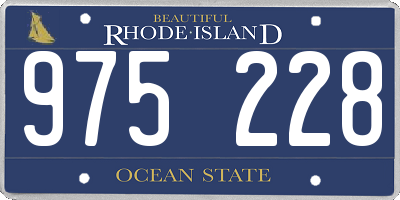 RI license plate 975228