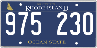 RI license plate 975230