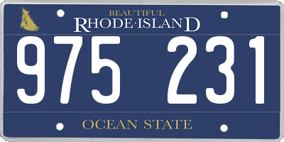 RI license plate 975231