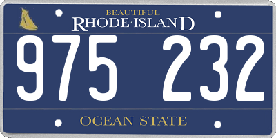 RI license plate 975232