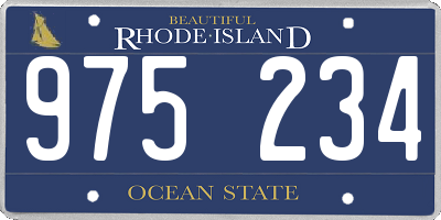 RI license plate 975234