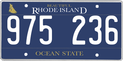 RI license plate 975236