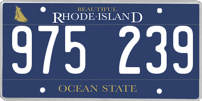 RI license plate 975239