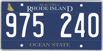 RI license plate 975240