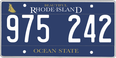 RI license plate 975242