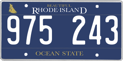 RI license plate 975243