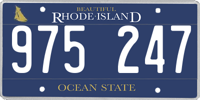 RI license plate 975247