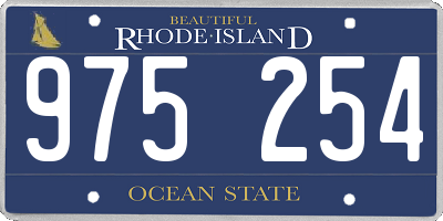 RI license plate 975254