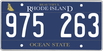 RI license plate 975263