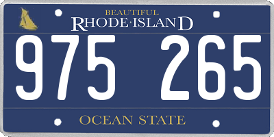 RI license plate 975265