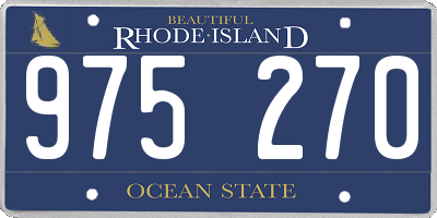 RI license plate 975270