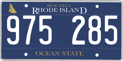 RI license plate 975285