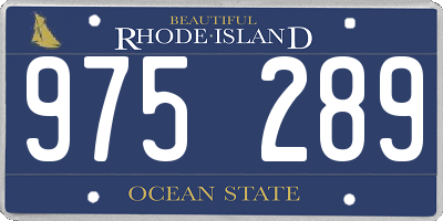 RI license plate 975289