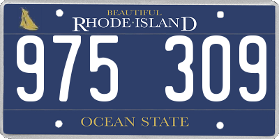 RI license plate 975309