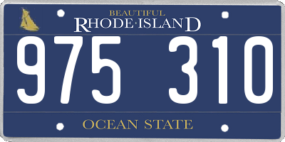 RI license plate 975310
