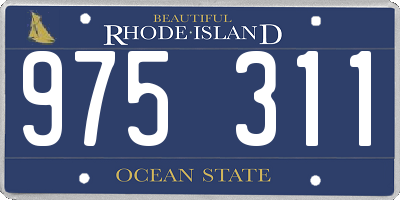 RI license plate 975311