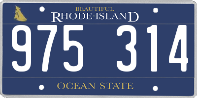 RI license plate 975314