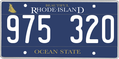 RI license plate 975320