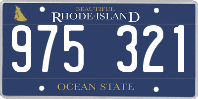 RI license plate 975321