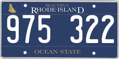 RI license plate 975322