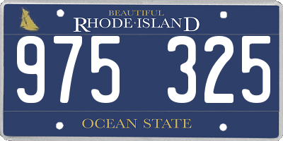 RI license plate 975325