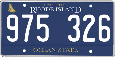 RI license plate 975326
