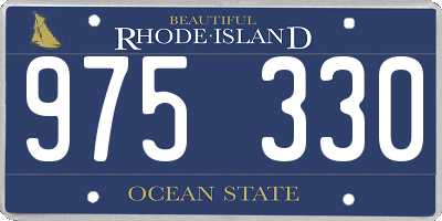 RI license plate 975330