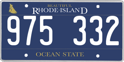 RI license plate 975332