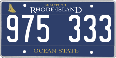 RI license plate 975333