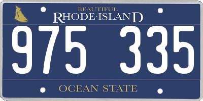 RI license plate 975335