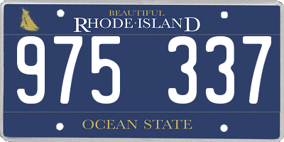 RI license plate 975337