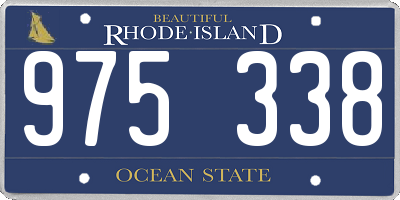 RI license plate 975338
