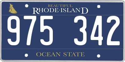 RI license plate 975342