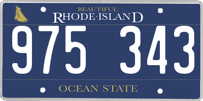 RI license plate 975343