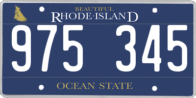 RI license plate 975345
