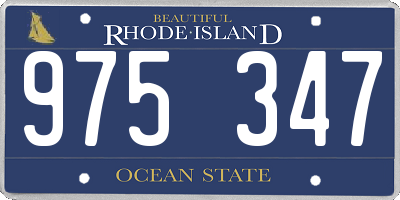 RI license plate 975347