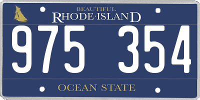 RI license plate 975354