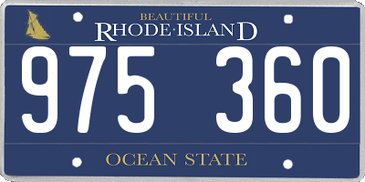 RI license plate 975360