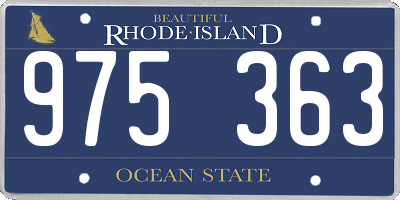 RI license plate 975363