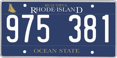 RI license plate 975381
