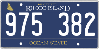 RI license plate 975382