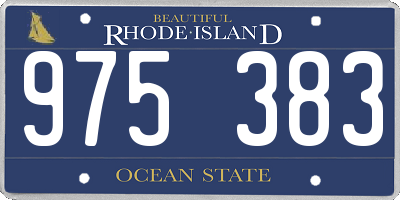 RI license plate 975383