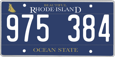 RI license plate 975384