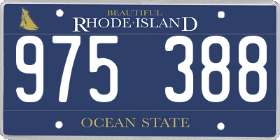 RI license plate 975388