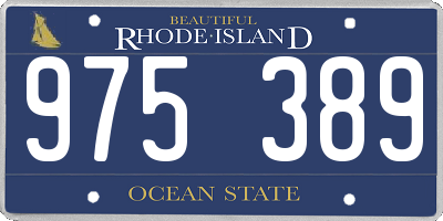 RI license plate 975389