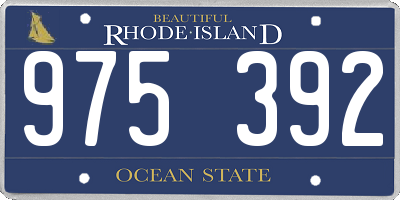 RI license plate 975392
