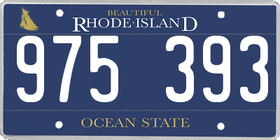 RI license plate 975393