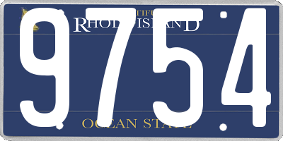 RI license plate 9754